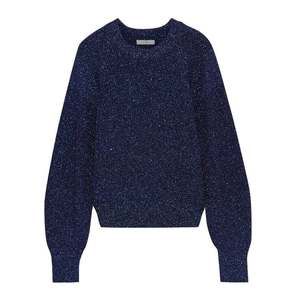JOIE metallic knitted sweater navy blue – NWT